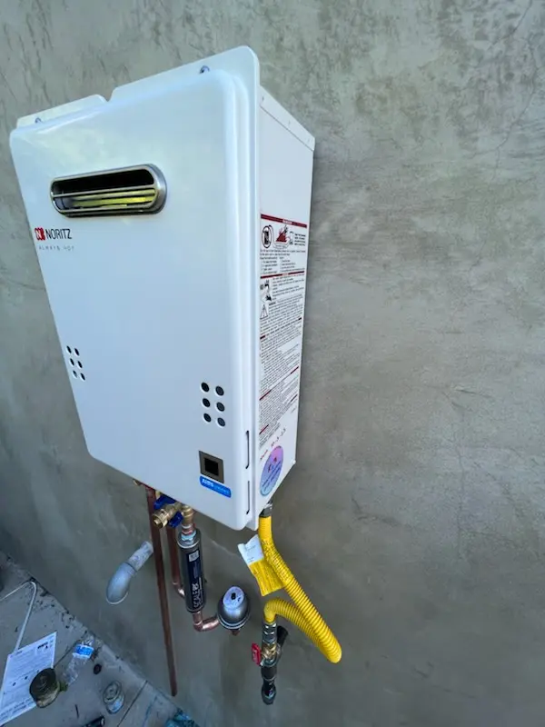 Tankless water heater installation for Lexington Estates homes